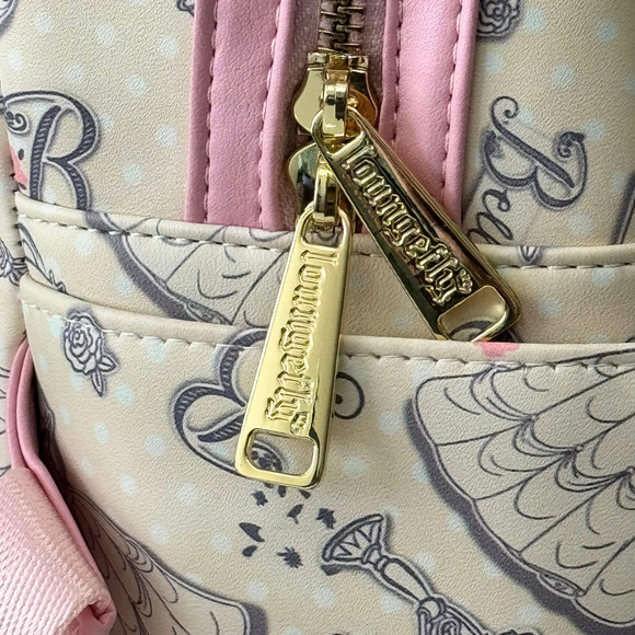AUTHENTIC Loungefly Disney Parks 🇺🇸 Beauty And The Beast Mini Backpack NWT - Picture 6 of 8